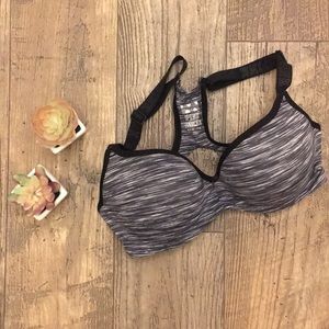 PINK Victoria Secret black and gray sports bra